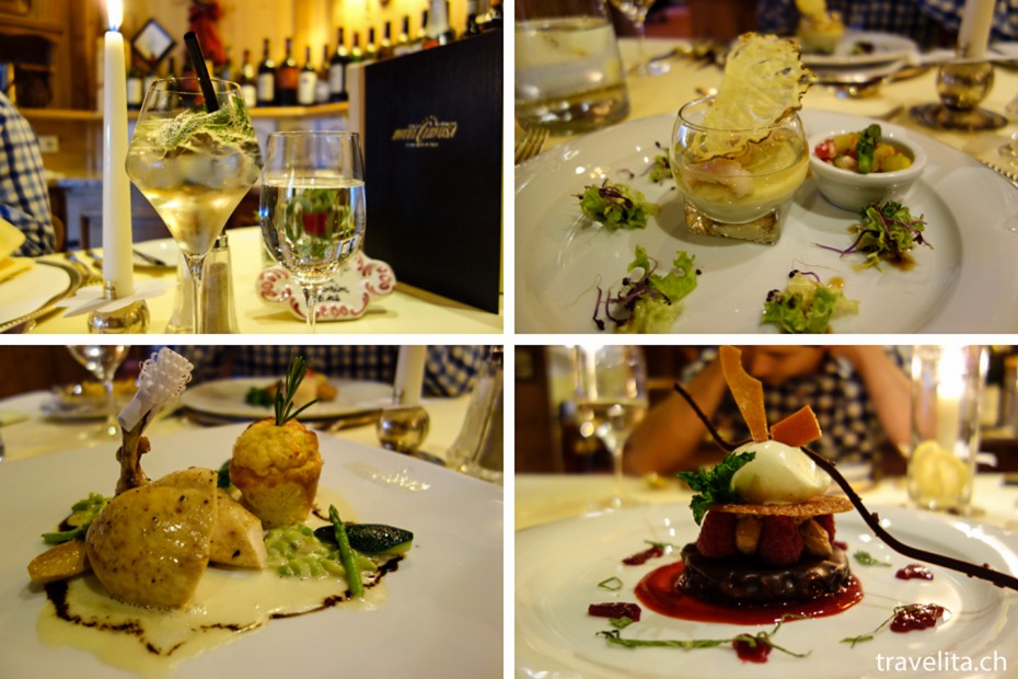 Abendessen im Hotel Cervosa Abendessen im Hotel Cervosa