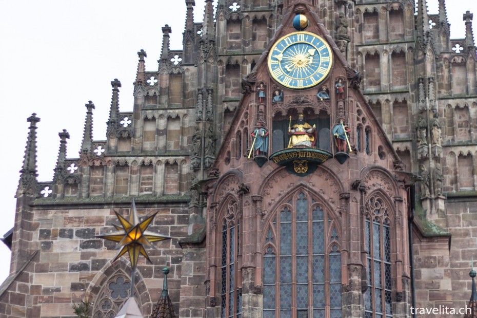 Sicht über den Nürnberger Christkindlesmarkt Sicht über den Nürnberger Christkindlesmarkt