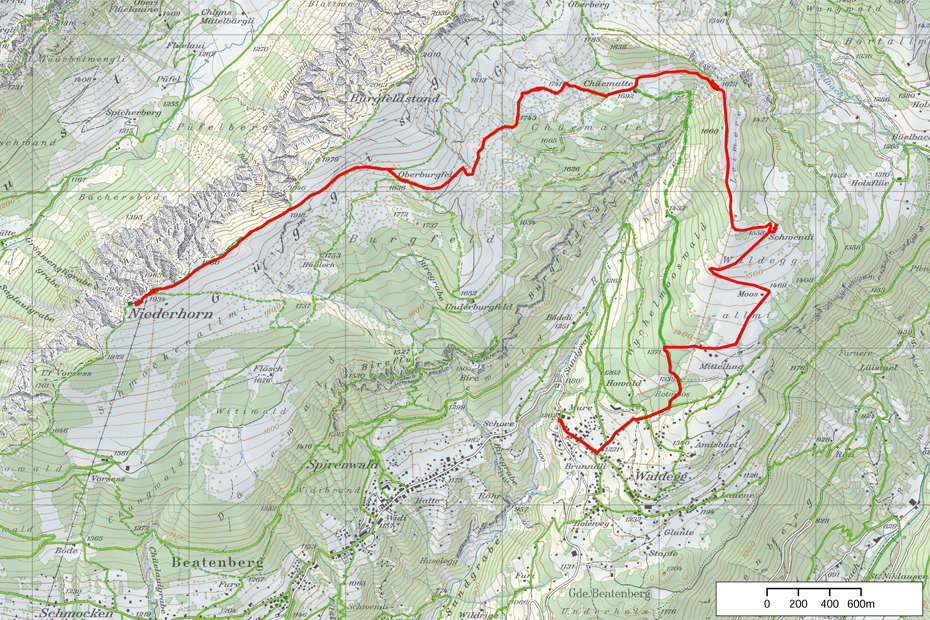 Niederhorn-Waldegg-Winterwandern