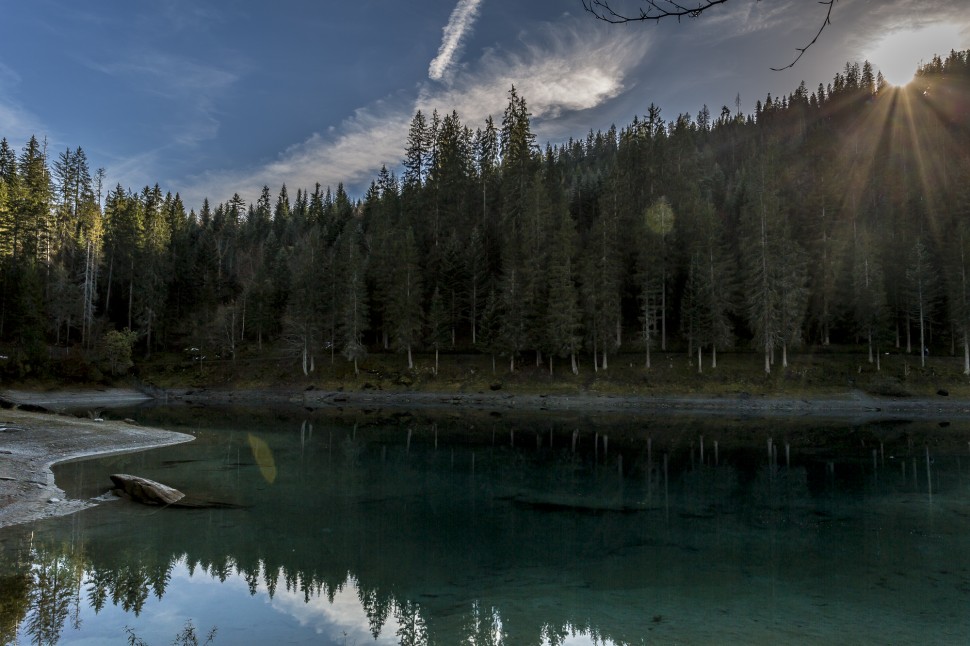 Caumasee mit der Sonne Caumasee mit der Sonne