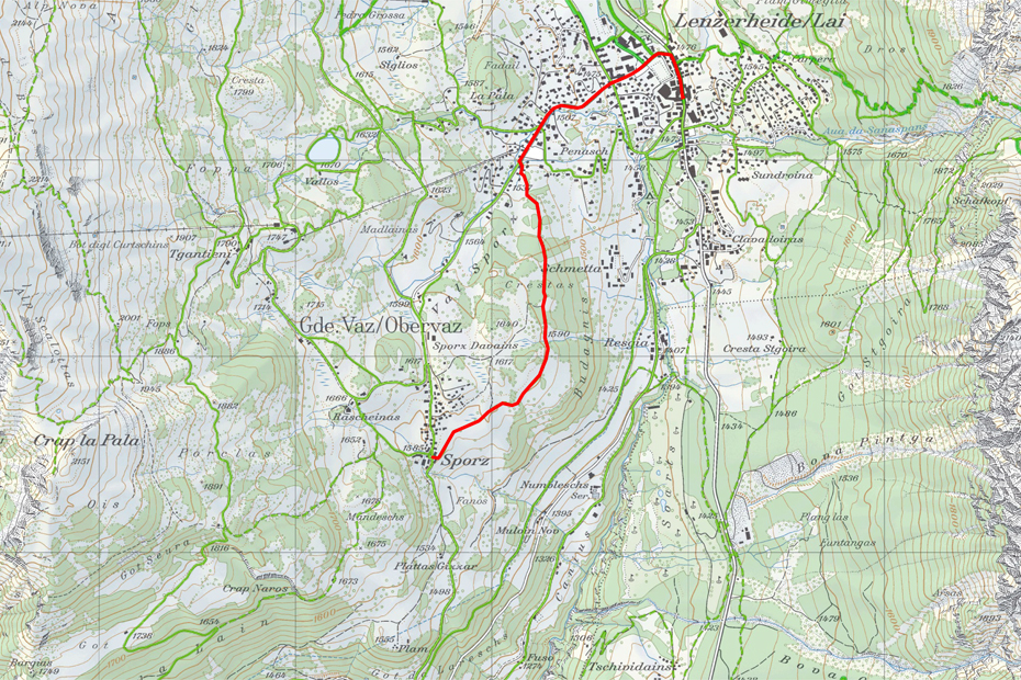 Wanderweg-Lenzerheide-Sporz