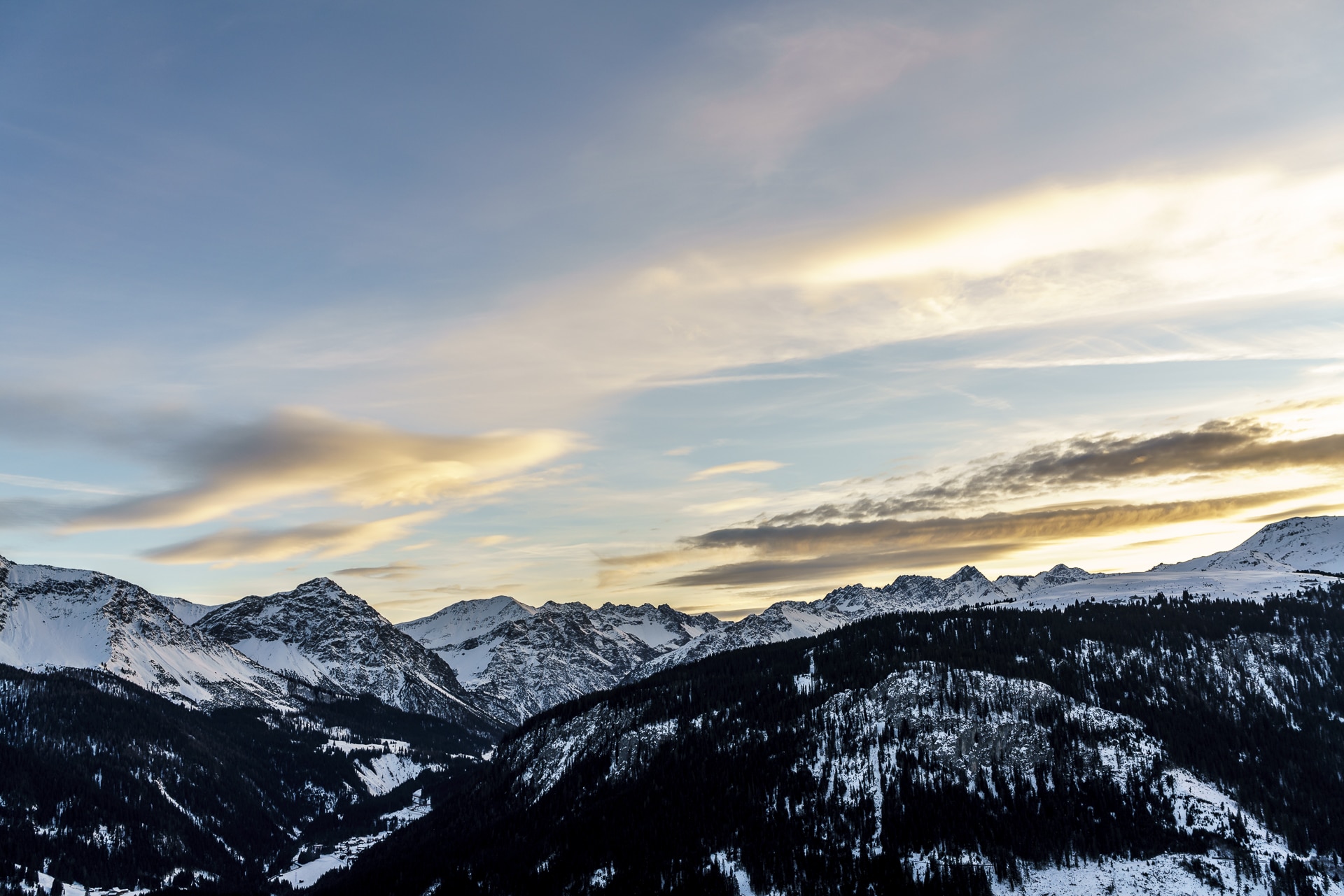 Schanfigg Sonnenuntergang