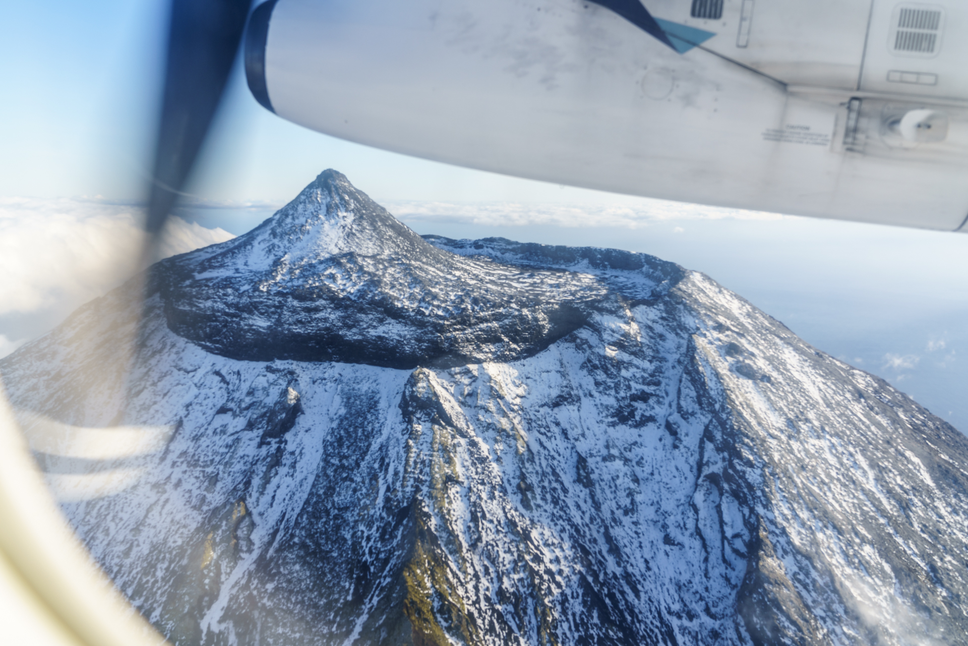Pico Vulkan Flugzeugblick
