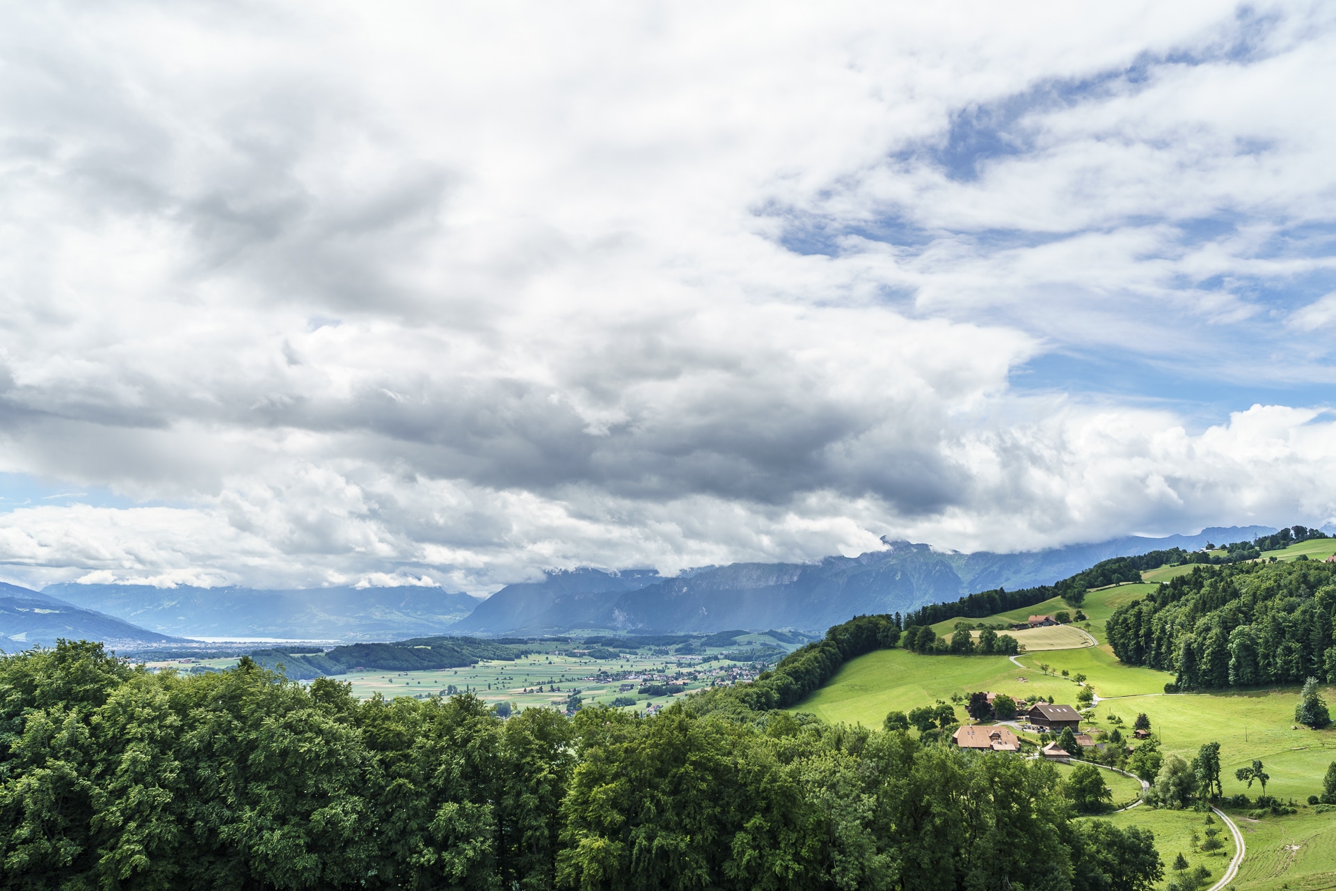 Aussicht Toffen Gürbetaler Höhenweg