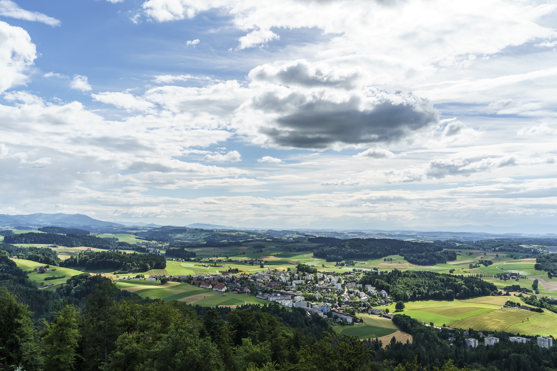 Aussicht Gurtenturm Richtung Fribourg