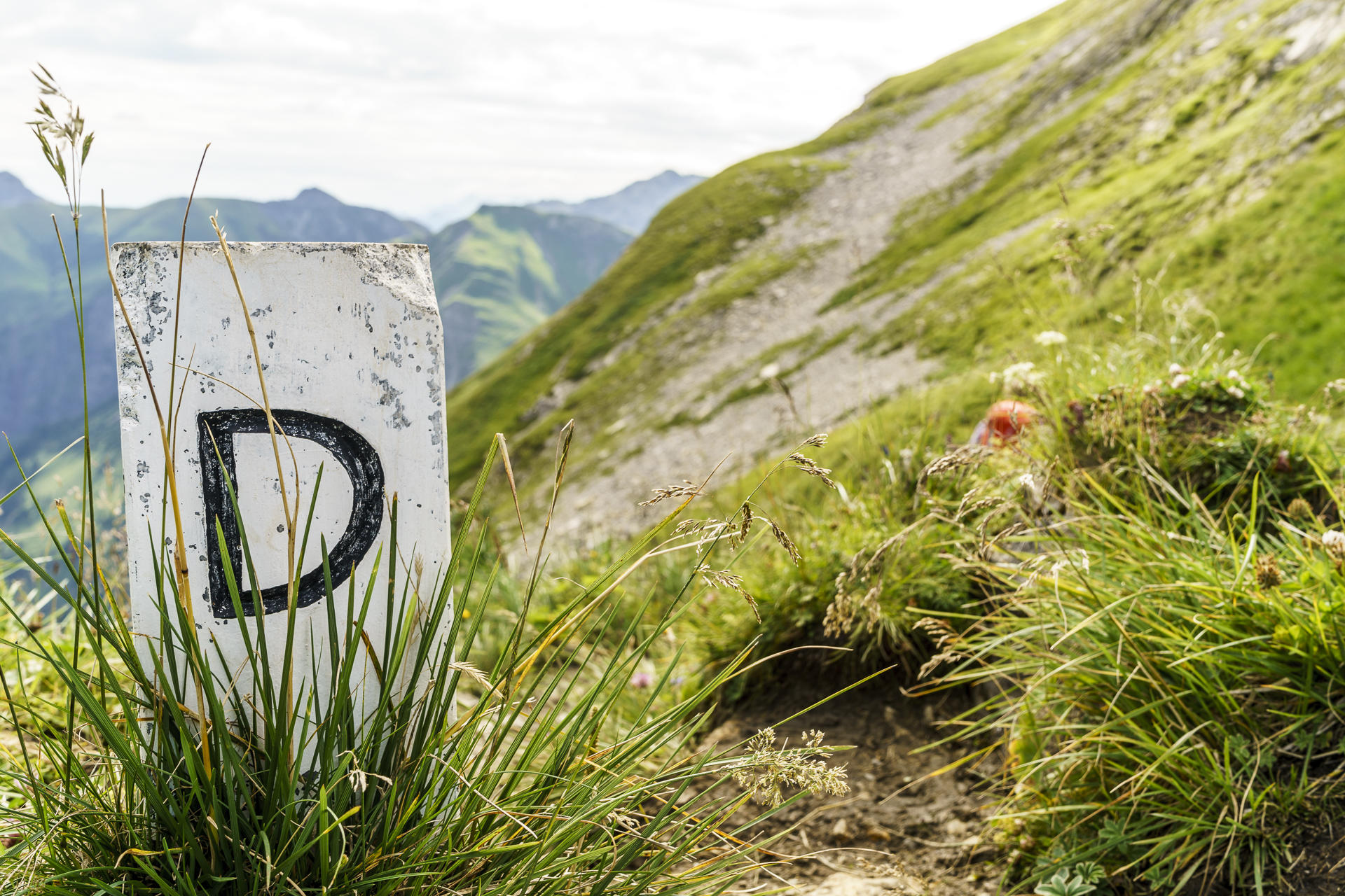 Deutsch österreichische Grenze Allgäuer Alpen