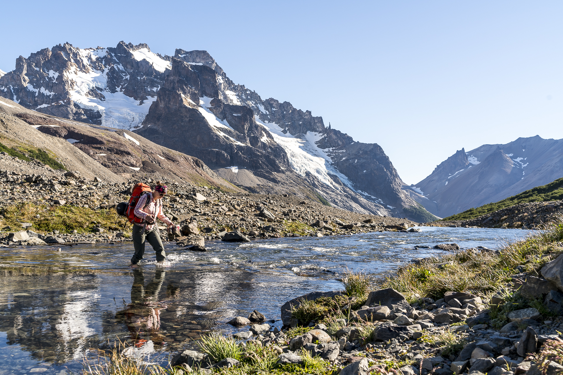 Flussdurchquerungen Cerro Castillo Trekking