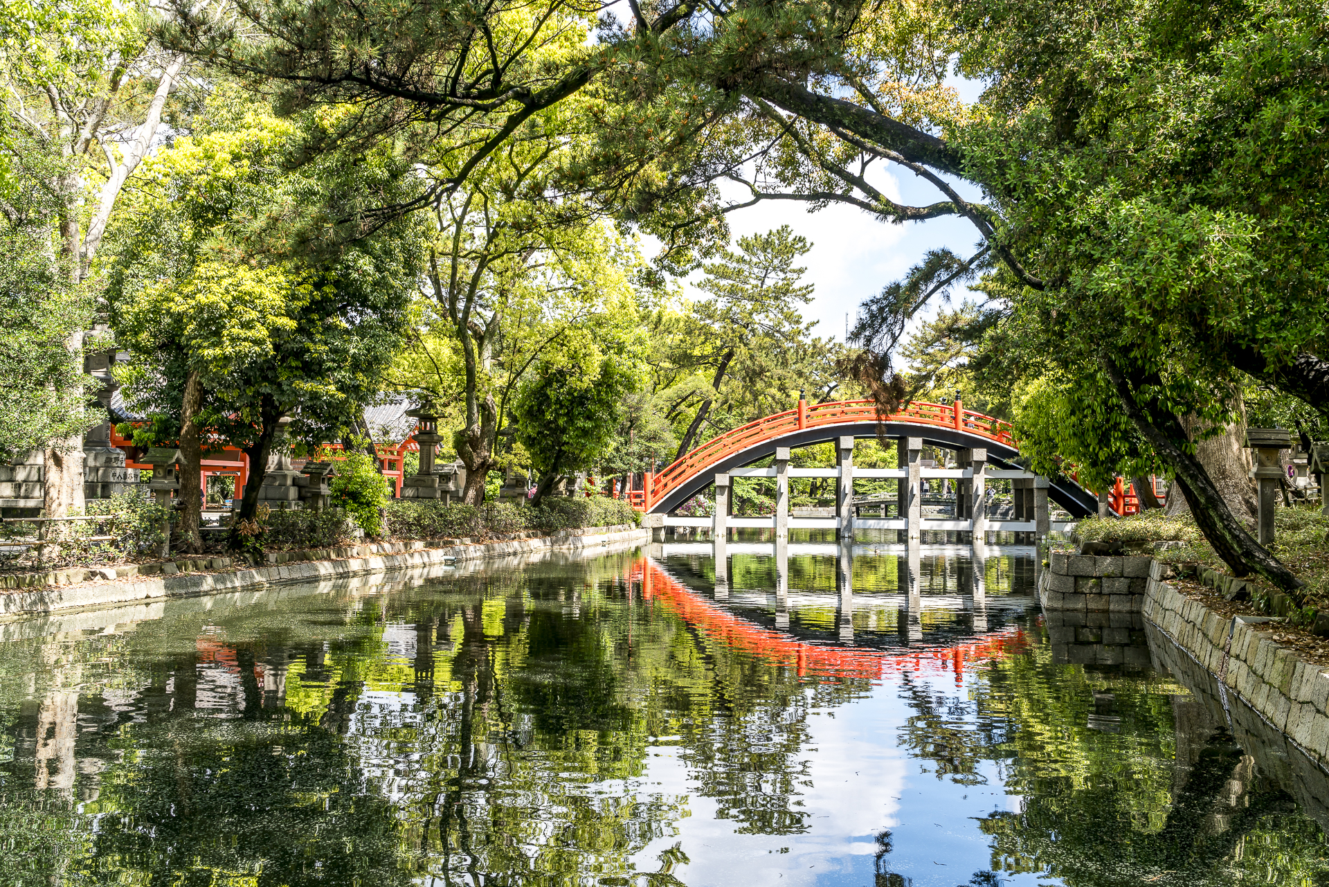 Sumiyoshi Taisha Schrein in Osaka