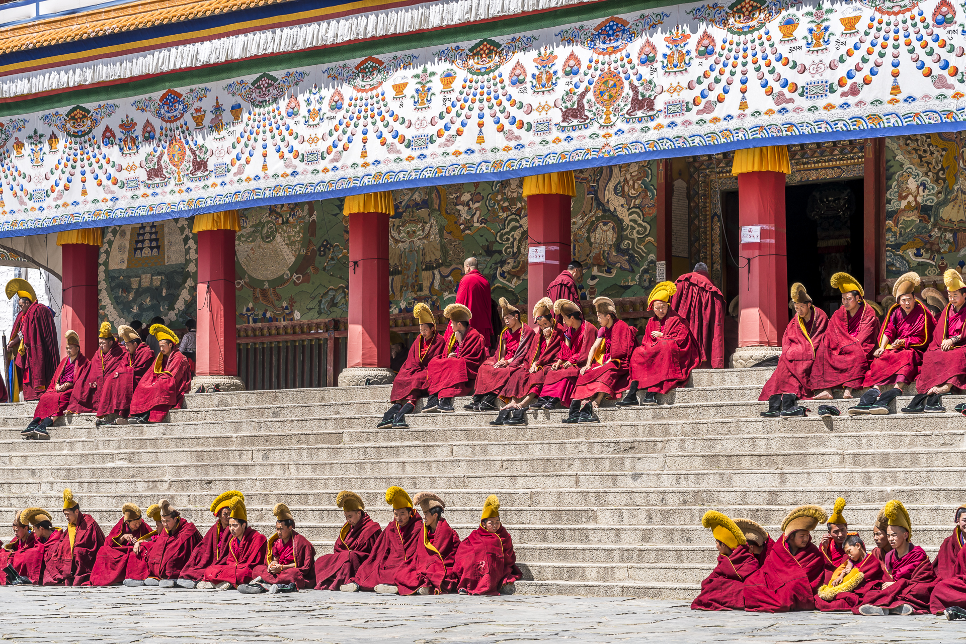 Mönche im Labrang Kloster Xiahe