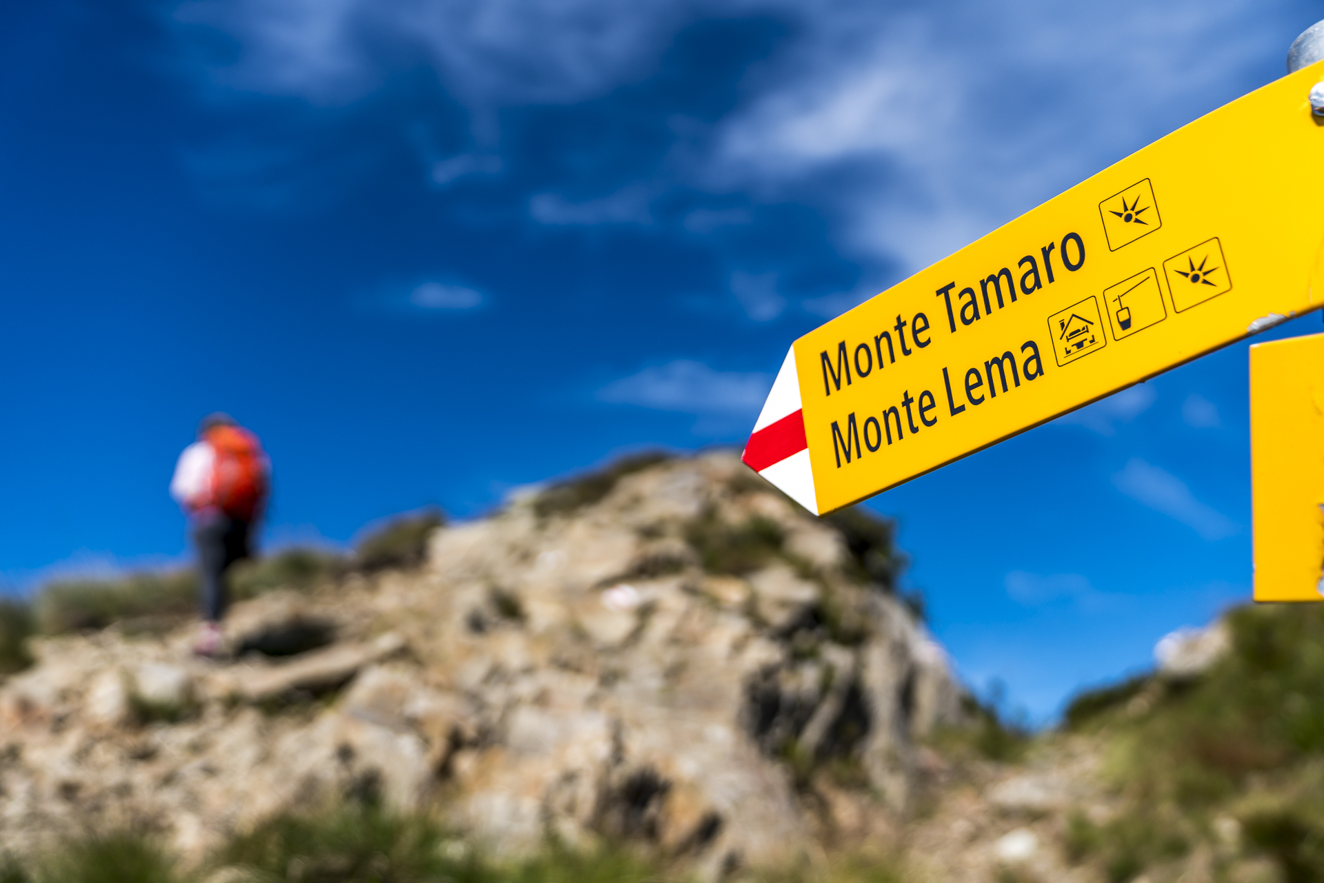 Aufstieg zum Monte Tamaro Gipfel