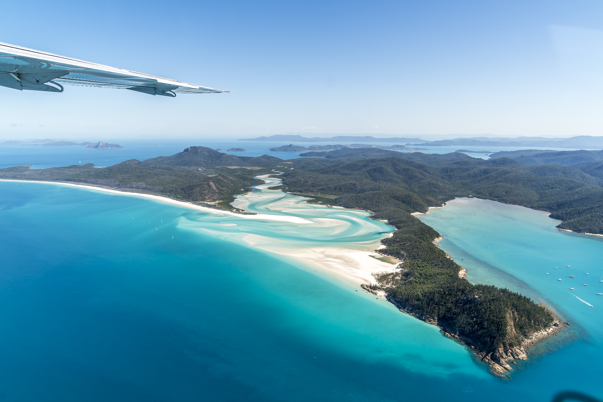 Flight over Whitsunday Islands