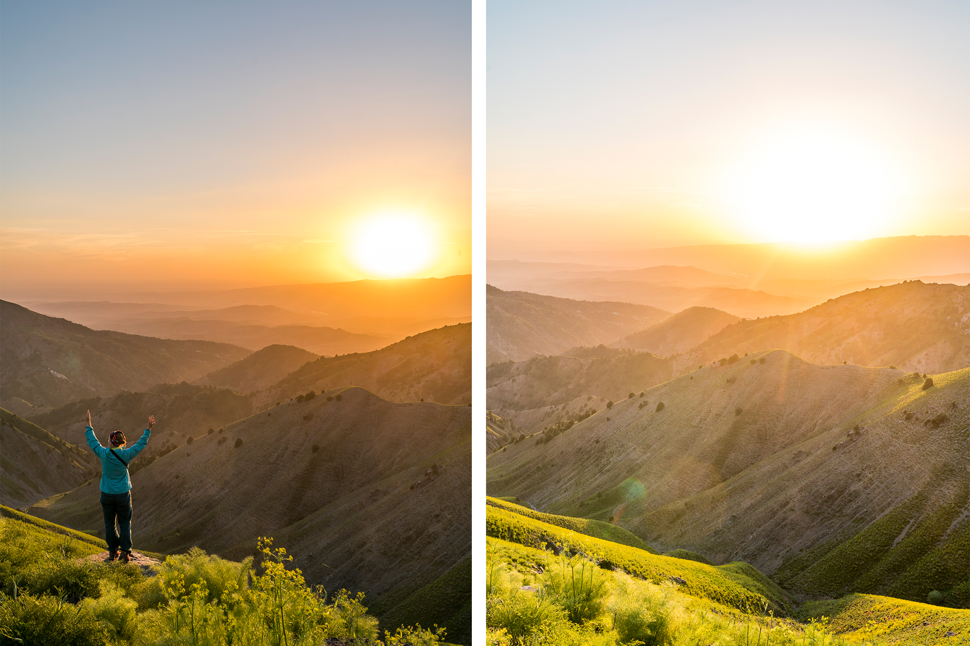 Sonnenuntergang Chimgan Gebirge