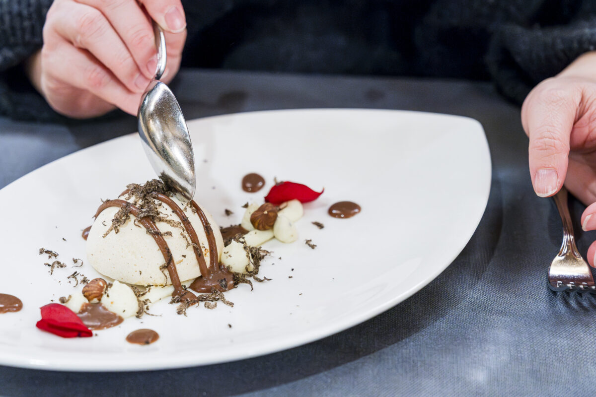 Dessert im Restaurant Belle Epoque in Saanenmoser