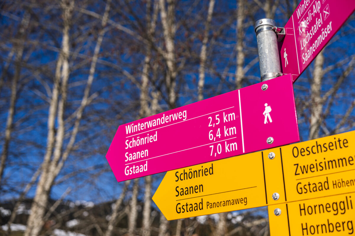 Winterwanderwege in Saanenmöser