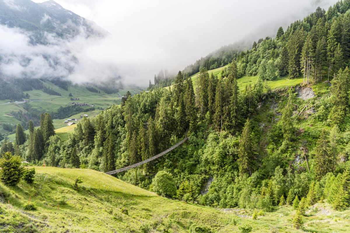 Hängebrücke in Mutschnengia